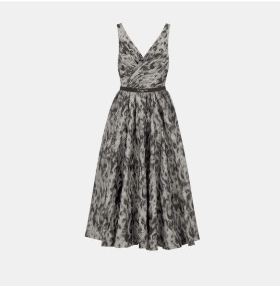 Dior o1w1db11124 Technical Fabric Dress in Grey Size M / US 6-8 / IT 42-44 - 2 Thumbnail