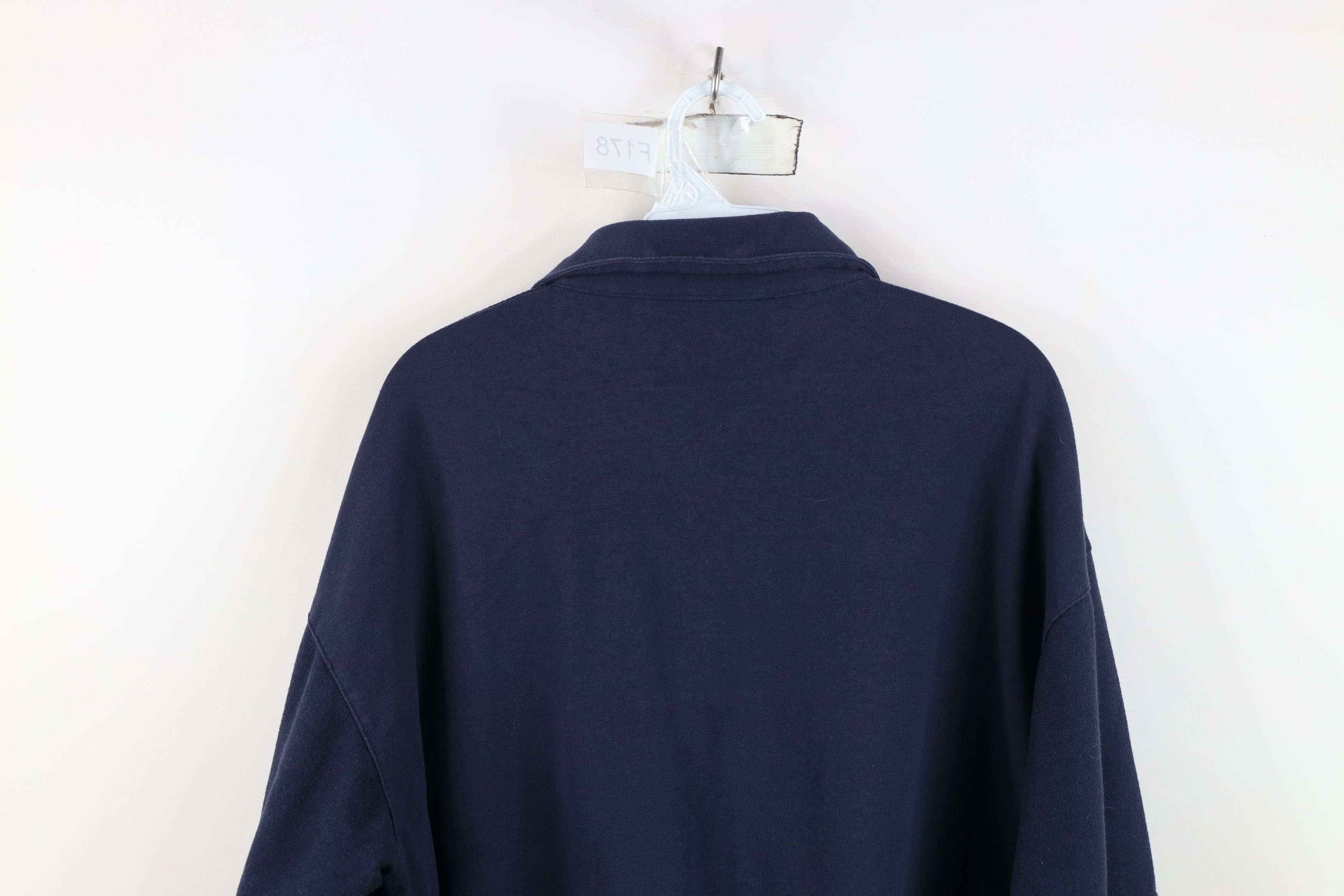 Vintage Vintage 90s Streetwear Long Sleeve Rugby Polo Navy Size US L / EU 52-54 / 3 - 13 Thumbnail
