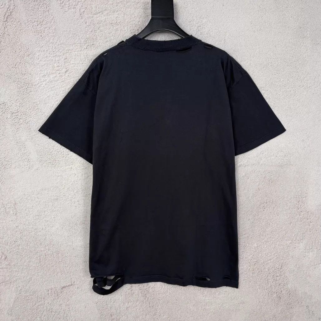 Balenciaga Balenciaga Black Earth Print Ripped SS Tee 2 New Size US M / EU 48-50 / 2 - 2 Thumbnail