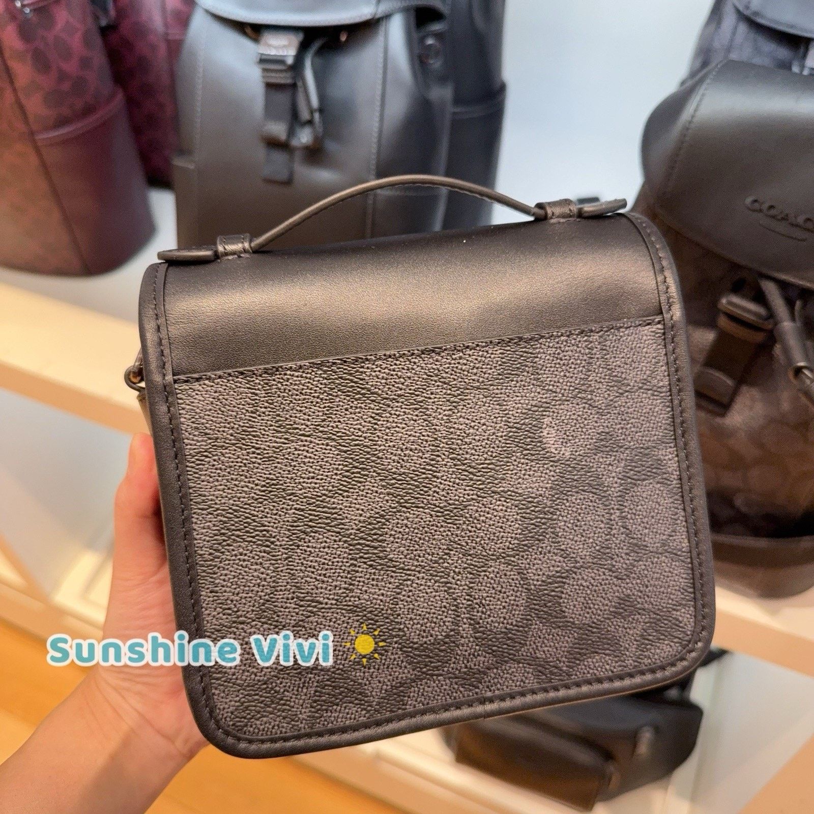 Coach NWT COACH Racer Crossbody Bag CBG13 Gunmetal/Charcoal/Black Size ONE SIZE - 4 Thumbnail