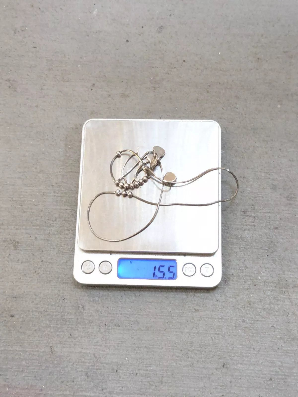 Sterling Silver Vintage Sterling Silver Necklace Hearts Chain Link 16" Y2K Size ONE SIZE - 10 Thumbnail