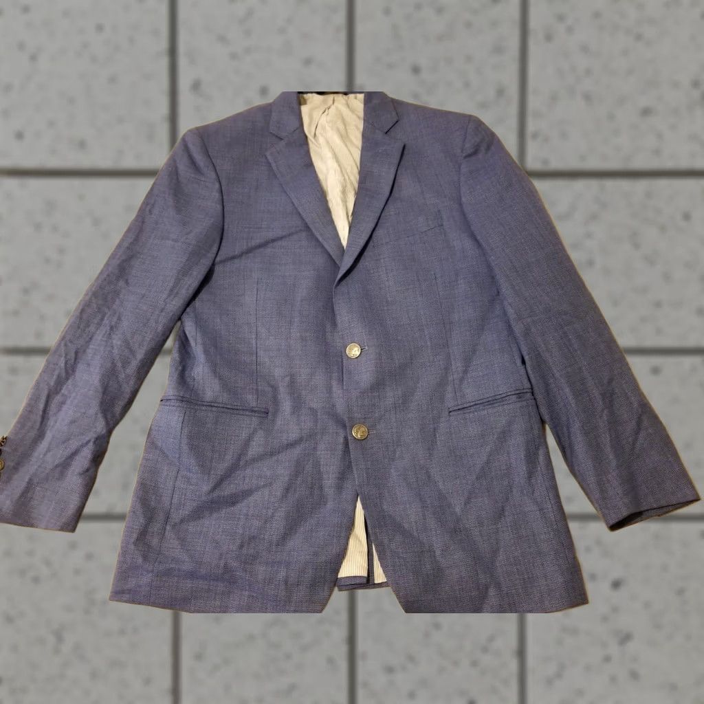 Brooks Brothers Mens Brooks Brothers Wool Blazer 40R Blue Sports Jacket Size 40R - 1 Thumbnail