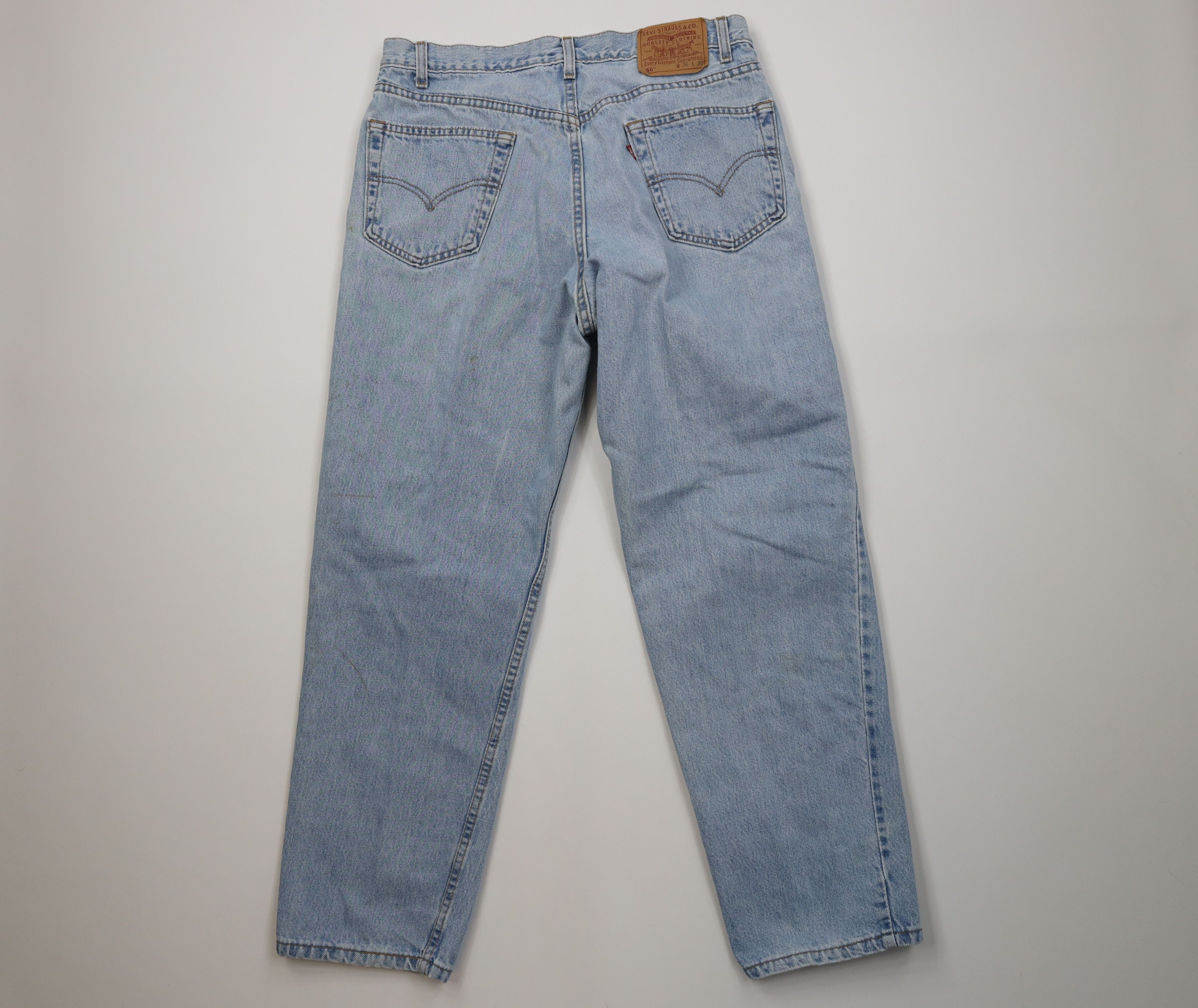 Levi's Vintage 90s Levis 550 Faded Relaxed Fit Denim Jeans Blue USA Size US 36 / EU 52 - 10 Thumbnail
