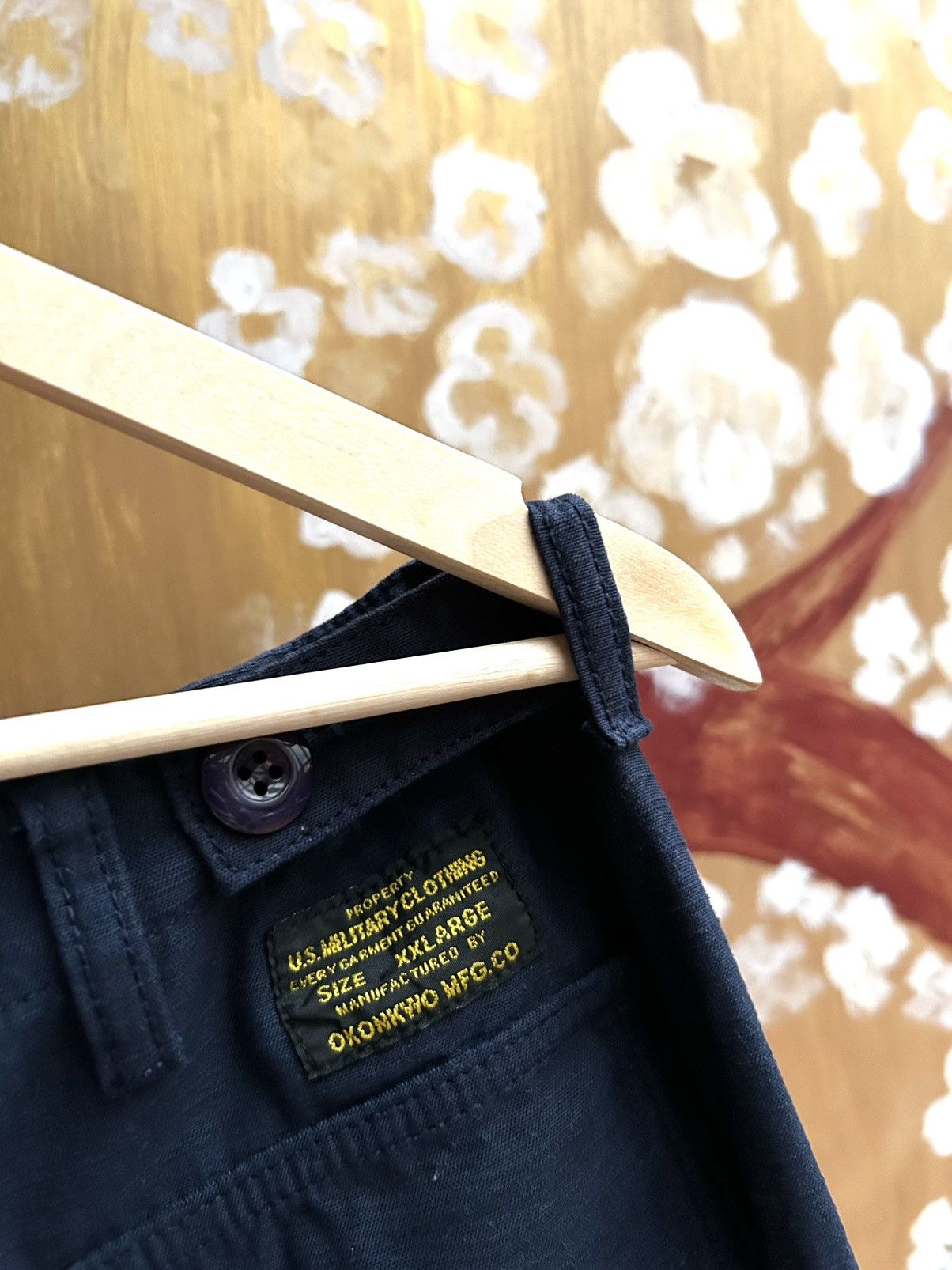 Japanese Brand Okonkwo Mfg Navy Blue Fatigue Pants Loos Fit Size US 37 - 6 Thumbnail
