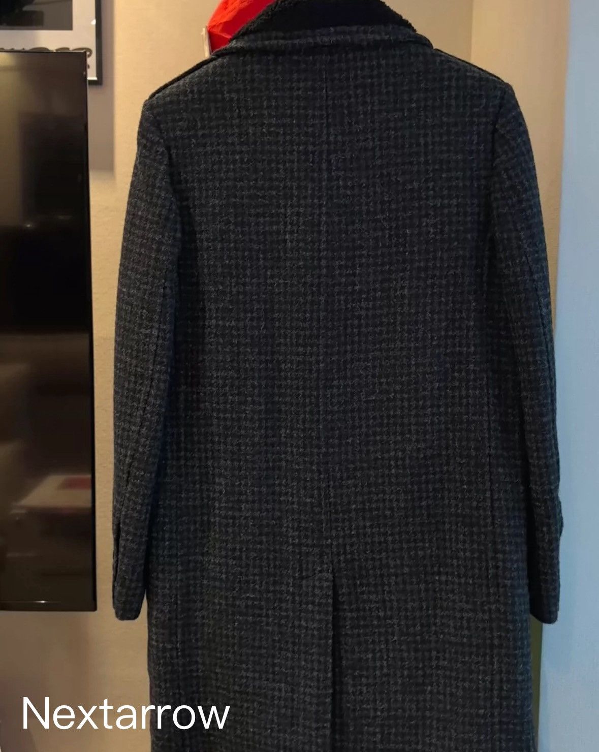 Saint Laurent Paris × Yves Saint Laurent Saint Laurent Men's Wool Bird Grid Coat 2412-Nextarrow Size US S / EU 44-46 / 1 - 2 Thumbnail