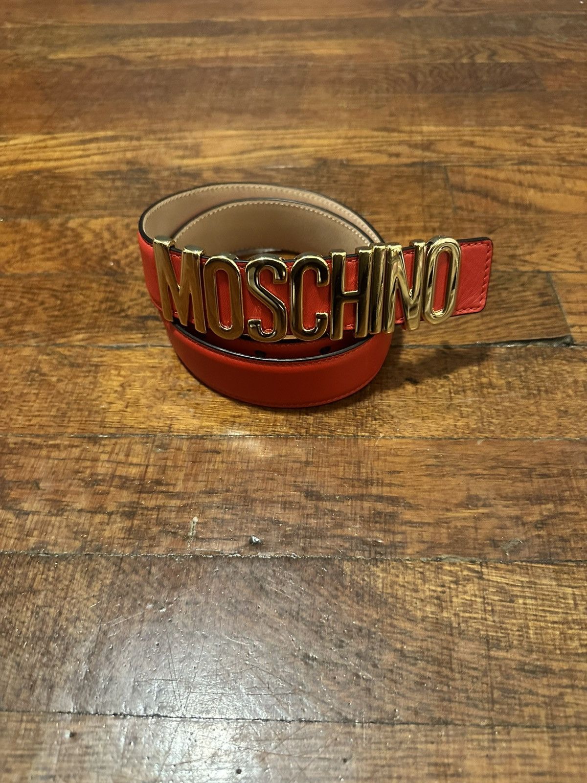 Moschino Moschino Logo Leather Belt Size ONE SIZE - 1 Thumbnail