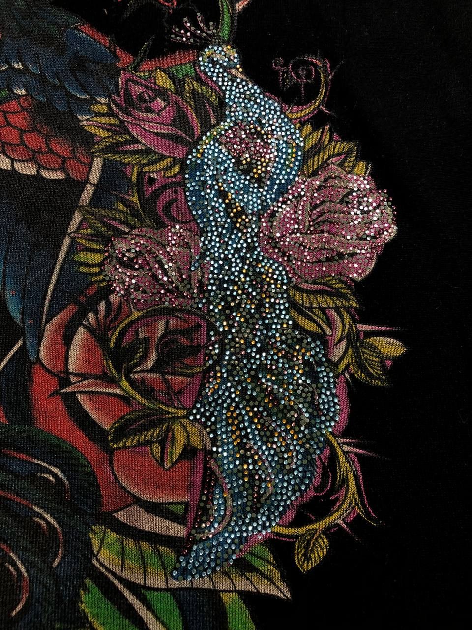 Christian Audigier CHRISTIAN AUDIGIER Sweater Hoodie Bell Sleeve Black Graphic Size L / US 10 / IT 46 - 20 Thumbnail