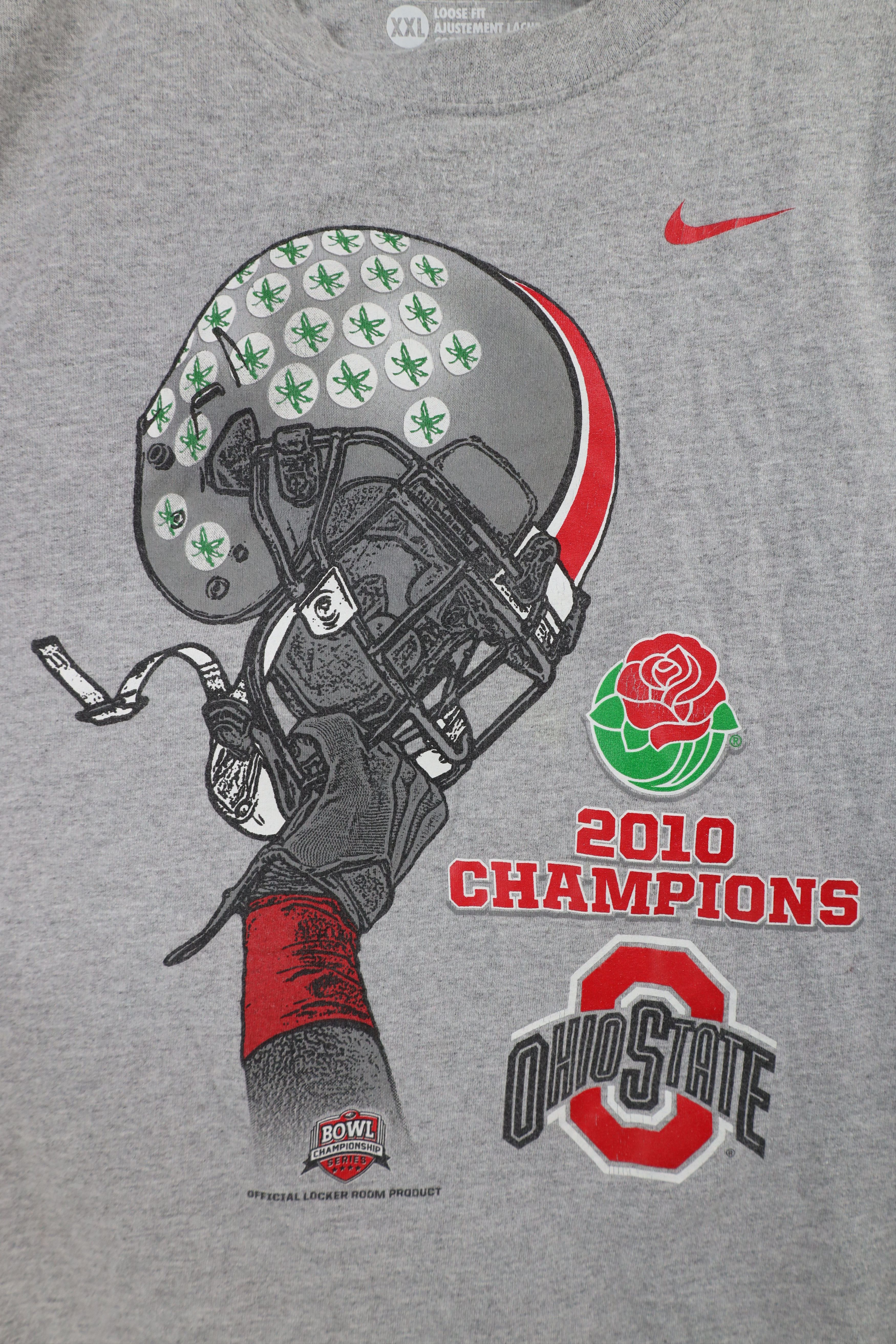 Nike × Vintage Nike Champ Ohio State University Football Helmet T-Shirt Size US XXL / EU 58 / 5 - 4 Thumbnail