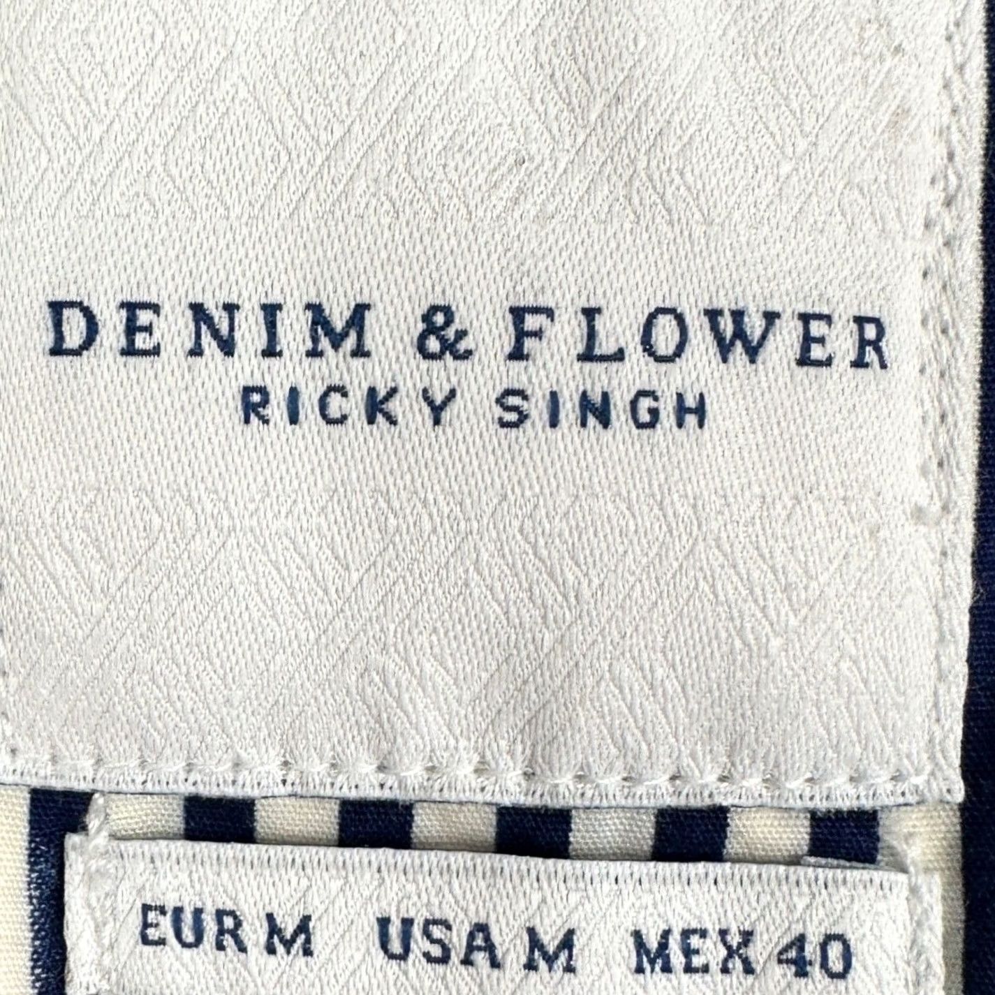 Denime Denim Flower Shirt Mens Medium Yellow Blue Floral Button Up Short Sleeve Size US M / EU 48-50 / 2 - 4 Thumbnail