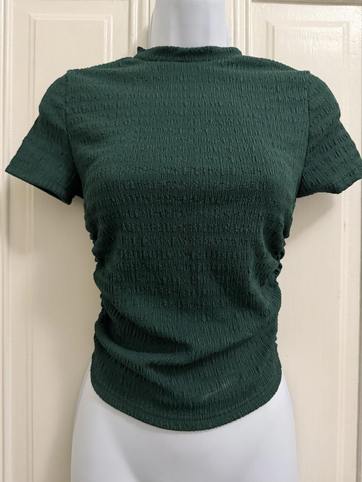 Other ALORUH Ruched Textured Knit Top in Dark Green (X-SMALL) Size XS / US 0-2 / IT 36-38 - 6 Thumbnail