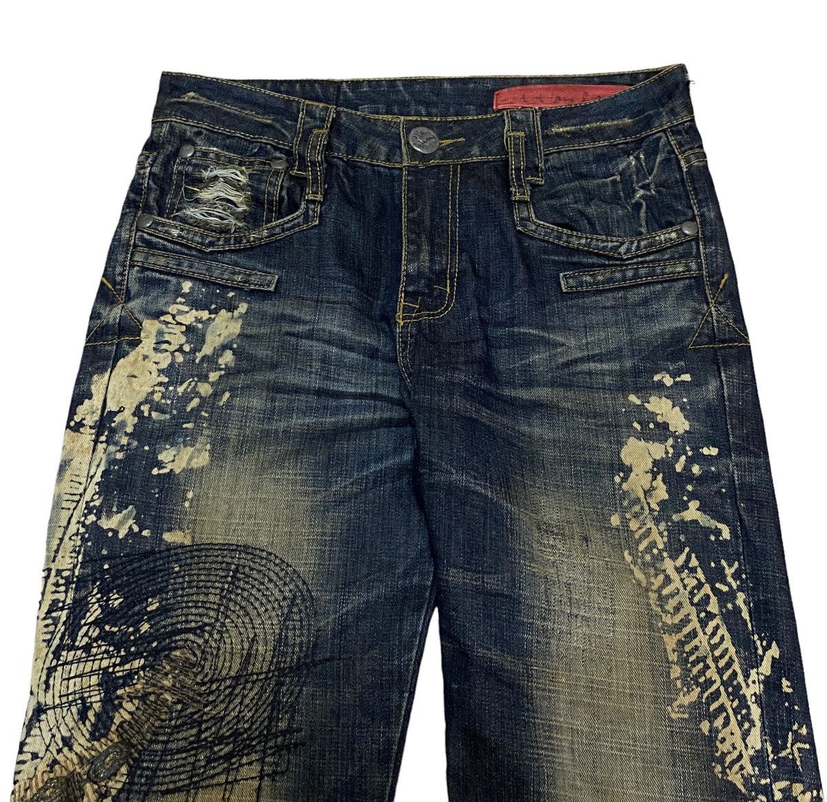 If Six Was Nine Rare Design Vintage Japanese Brand Cotton Farm Jeans 1990s Size US 32 / EU 48 - 3 Thumbnail