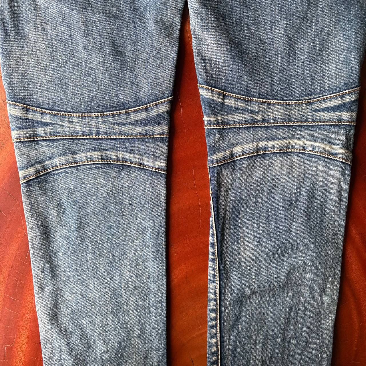 Balmain Balmain Biker Blue Washed Jeans Pants Size US 31 - 14 Thumbnail