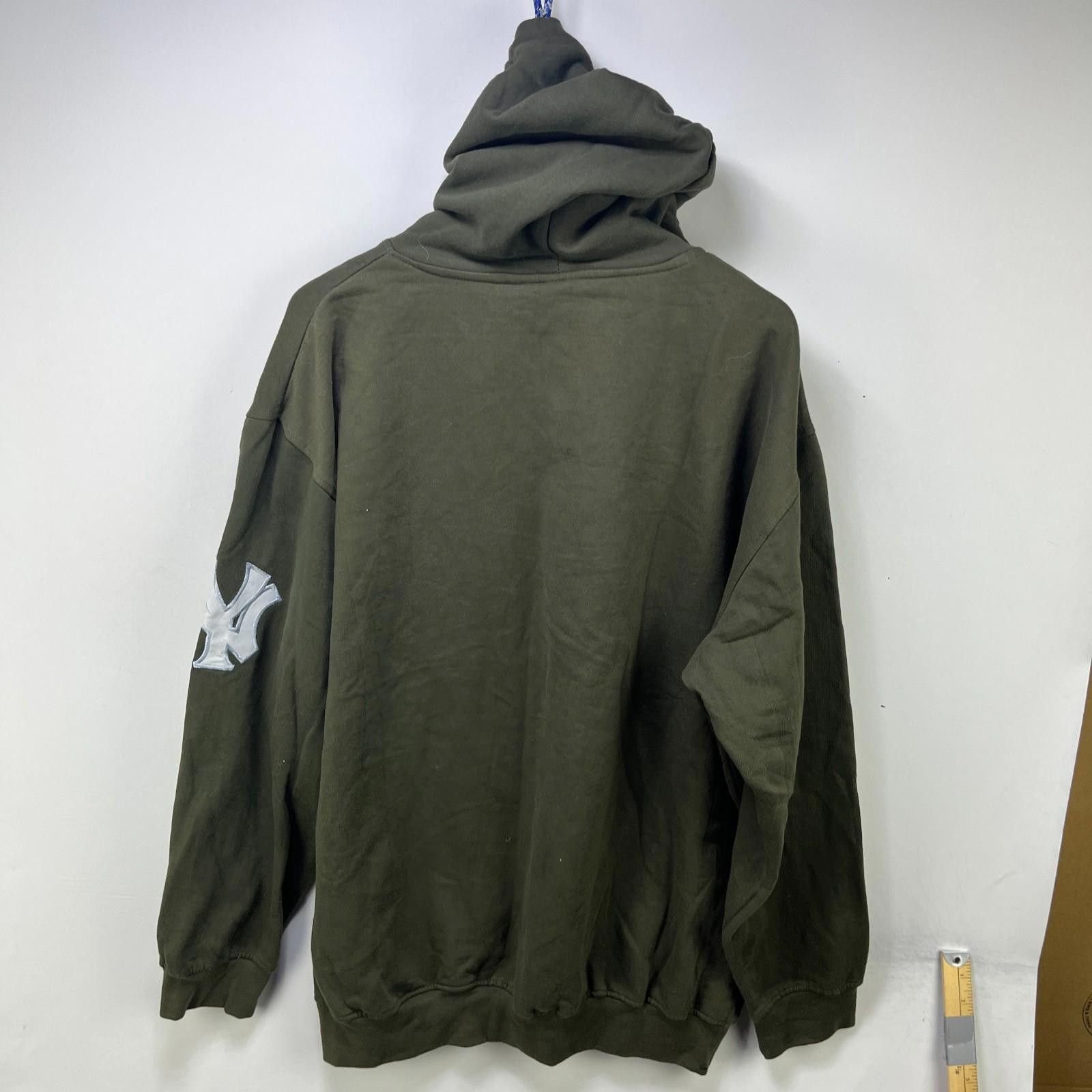 Majestic VTG NY Yankees Hoodie Olive Brand New Y2K Deadstock 2XL Size ONE SIZE - 9 Thumbnail