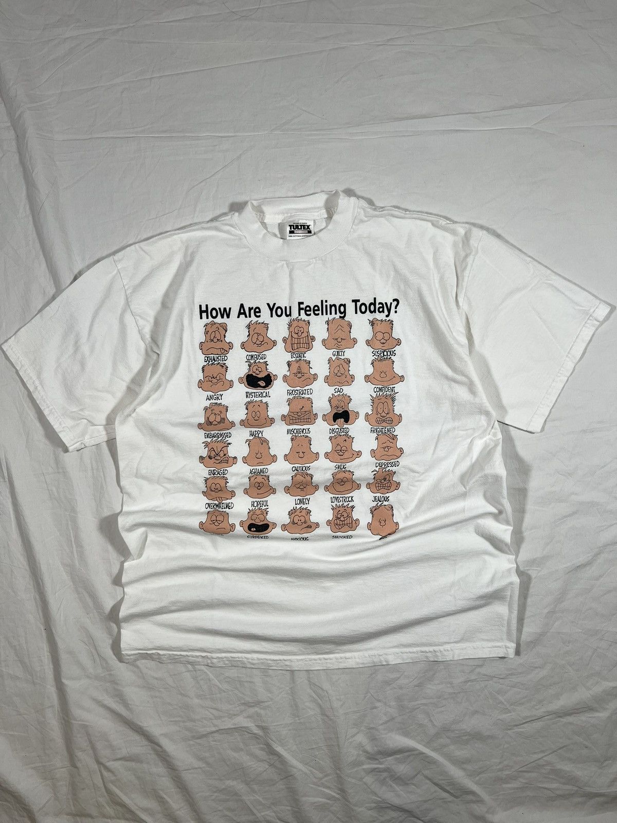 Vintage Vintage 90s How Are You Feeling Emotions Parody Tee Size US XL / EU 56 / 4 - 2 Thumbnail
