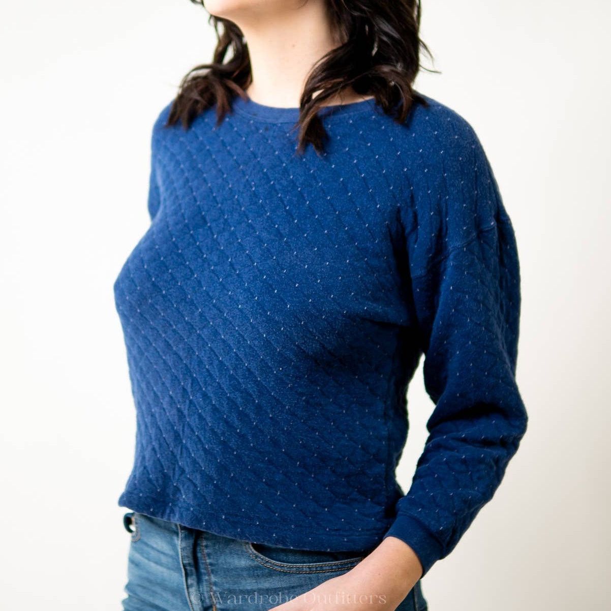 Vintage Vintage 90s Quilted Pullover Sweater Sweatshirt Size M / US 6-8 / IT 42-44 - 6 Thumbnail
