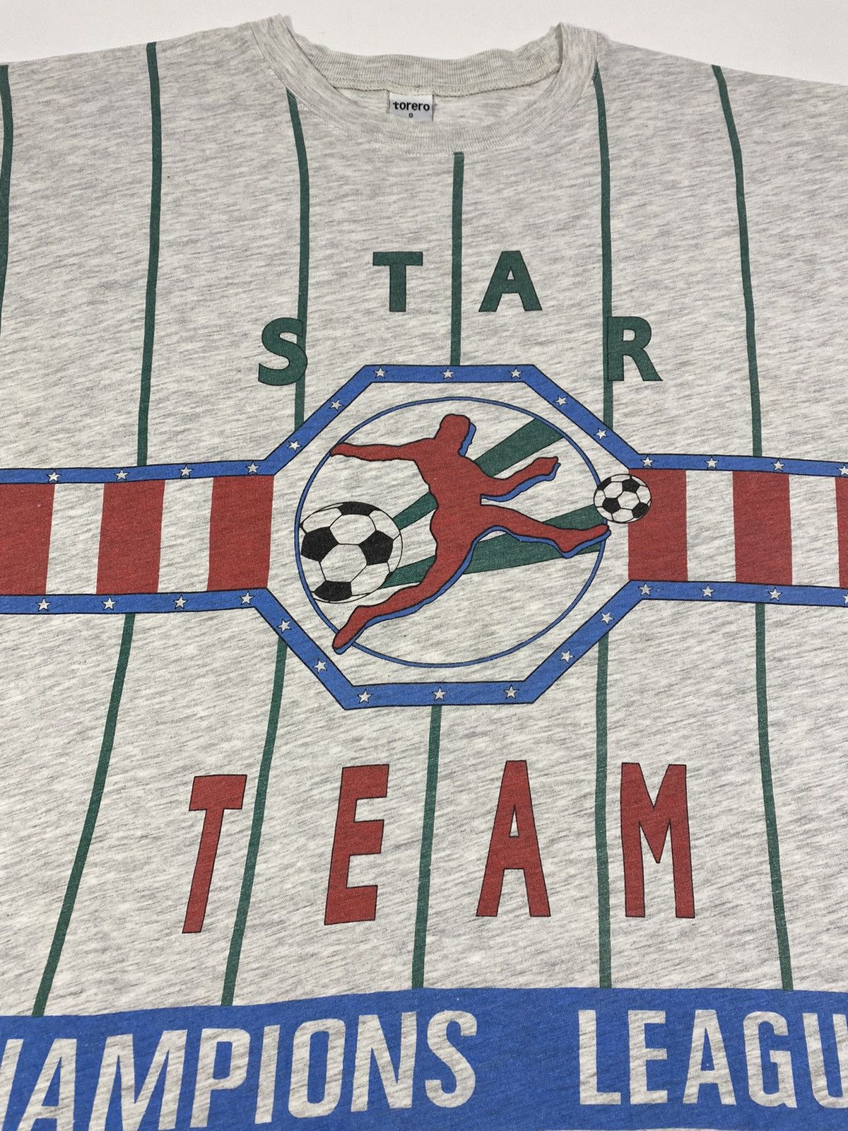 Vintage Vintage 90s Star Team Champions League Football Soccer Tee Size US M / EU 48-50 / 2 - 5 Thumbnail