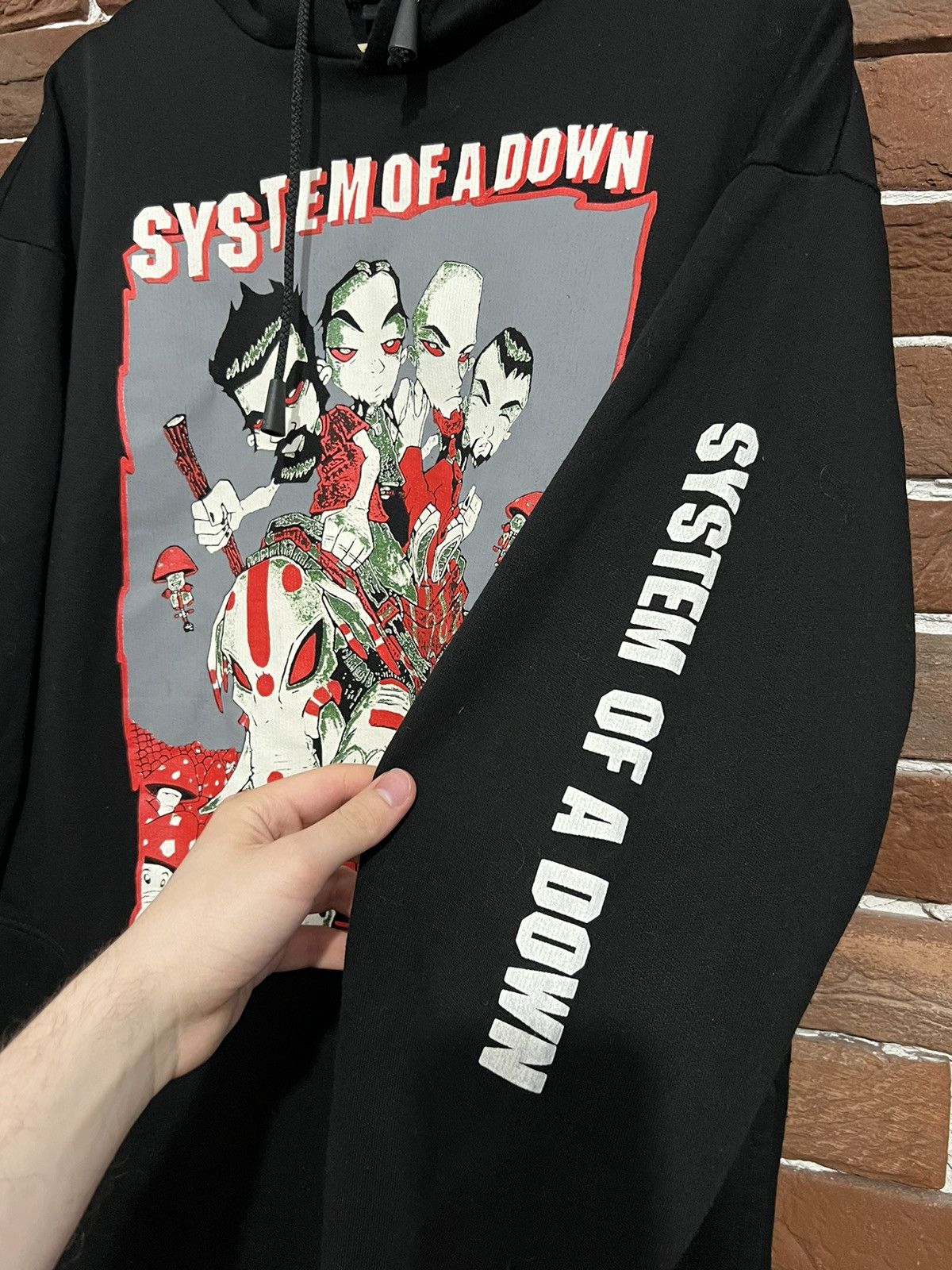 Band Tees Rare Vintage 00's System of A Down Euro Hoodie Mushrooms Nu Size US XL / EU 56 / 4 - 4 Thumbnail