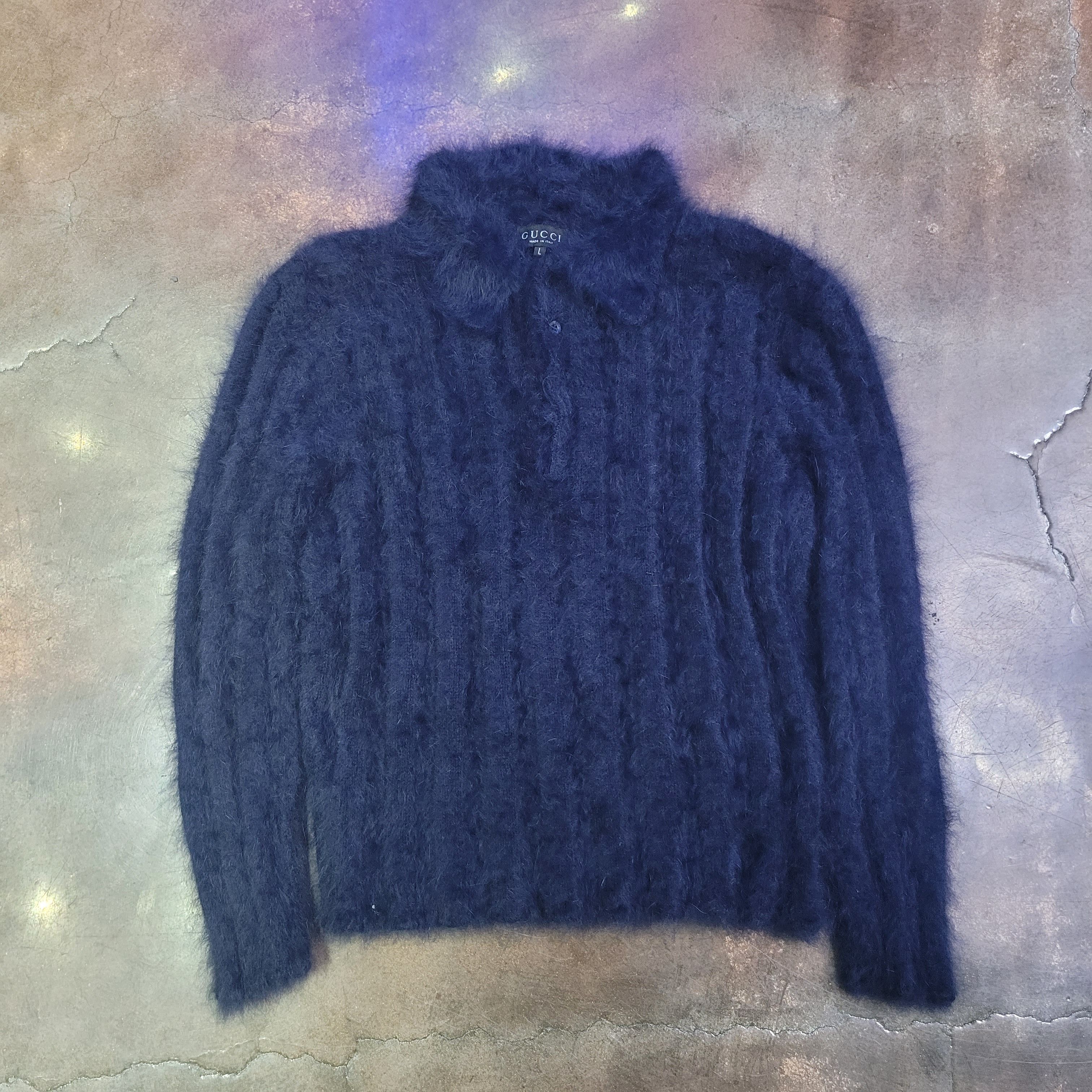 トップス GUCCI by TOM FORD ds knit navy Gucci × Tom Ford 90s Gucci By TOM FORD Angora PK Sweater | Grailed