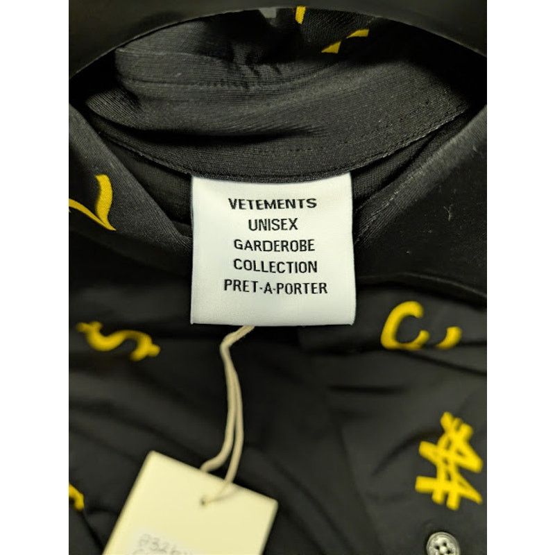 Vetements o1rshd1 Currency Print Button Up Shirt in Black Size US L / EU 52-54 / 3 - 17 Thumbnail