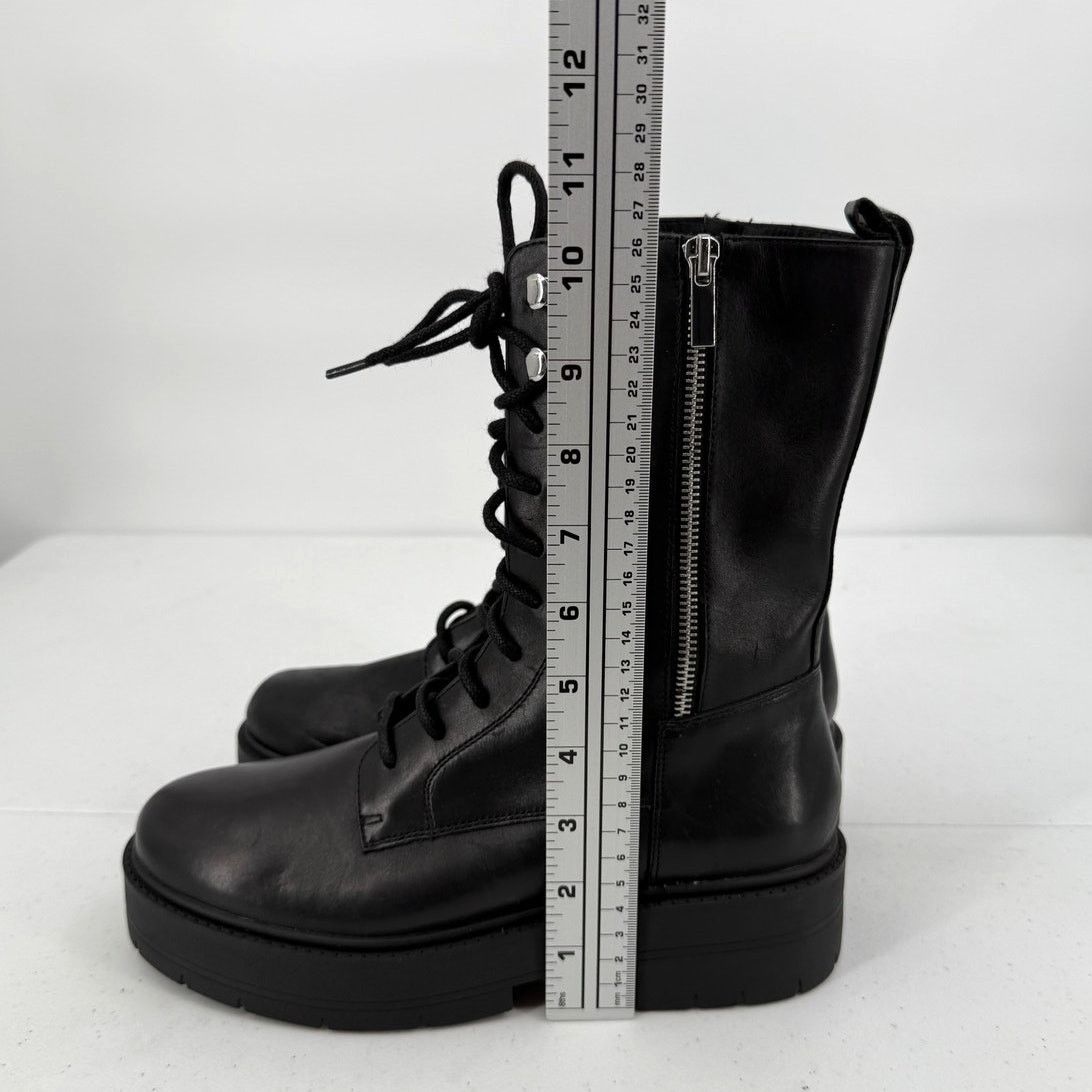 Geox NEW Geox D Spheric EC7 Leather Zippered Biker Mid Boots Size US 9 / IT 39 - 11 Thumbnail