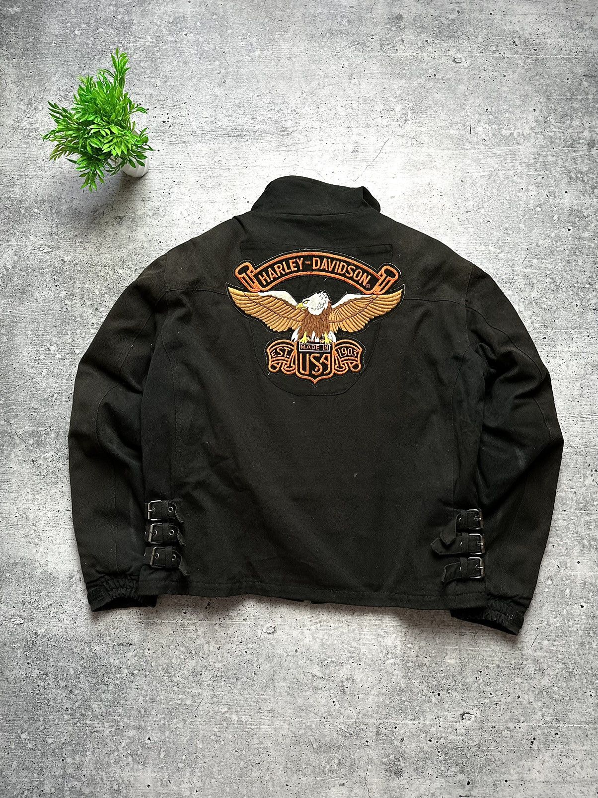 Harley Davidson × Vintage Vintage Harley Davidson USA Motorcycle Moto Jacket Size US L / EU 52-54 / 3 - 1 Thumbnail