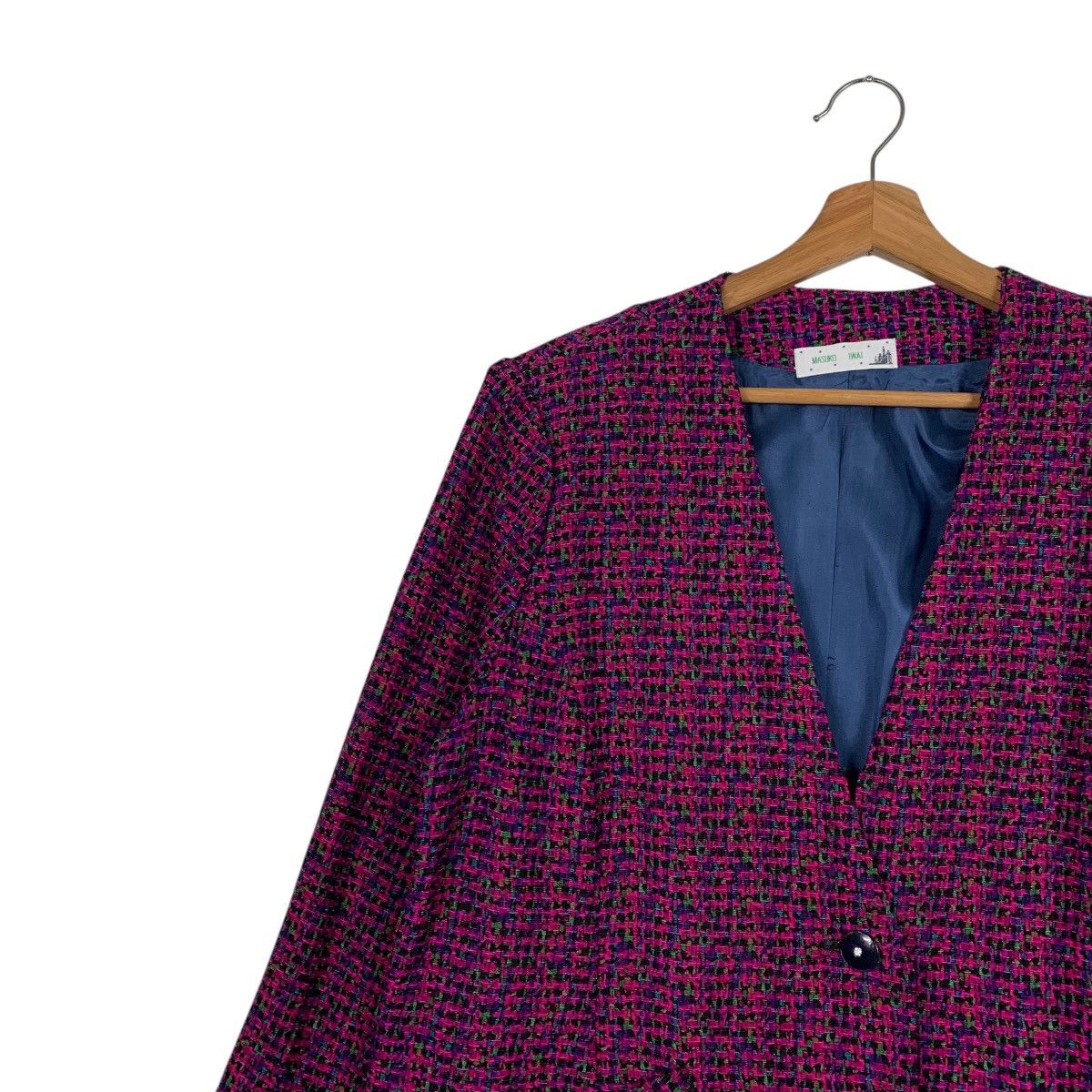 Japanese Brand Japanese Designer Masuko Iwai Women Tweed Jacket Size M / US 6-8 / IT 42-44 - 6 Thumbnail