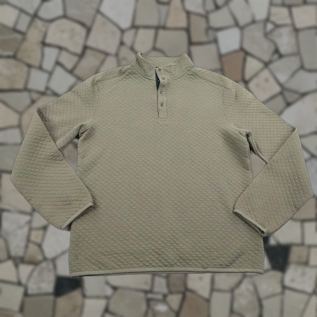 Rhone Rhone Sweater Mens Medium Green Gramercy Weekender Pullover Quilted Snap Up Size US M / EU 48-50 / 2 - 1 Thumbnail