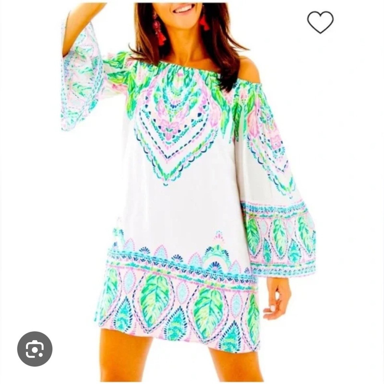 Lilly Pulitzer Lilly Pulitzer Nevie Off the Shoulder Dress Size XS Size XS / US 0-2 / IT 36-38 - 3 Thumbnail