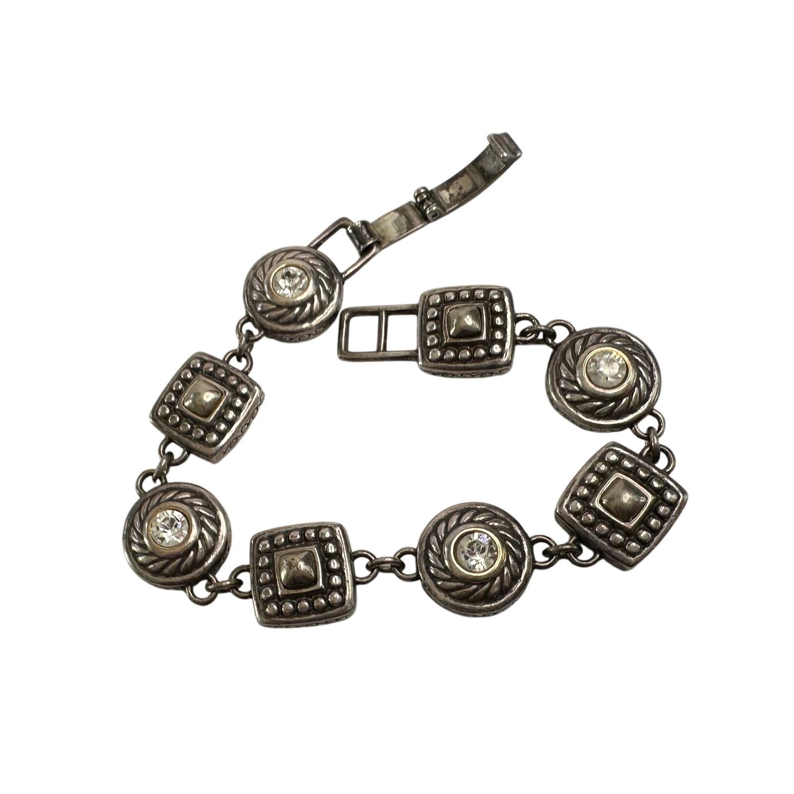 Brighton Brighton Heiress Crystal Link Bracelet, Hearts on Back Side Size ONE SIZE - 16 Thumbnail