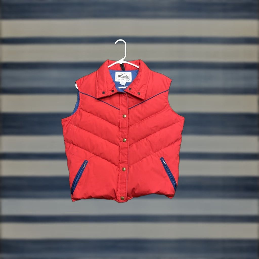 Vintage Vintage Woolrich Vest Womens Large Red Blue Down Puffer Western Outdoors 80s 90s Size L / US 10 / IT 46 - 1 Thumbnail