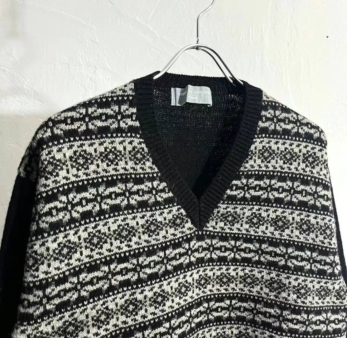 comme des garcons homme 1980s wool knit