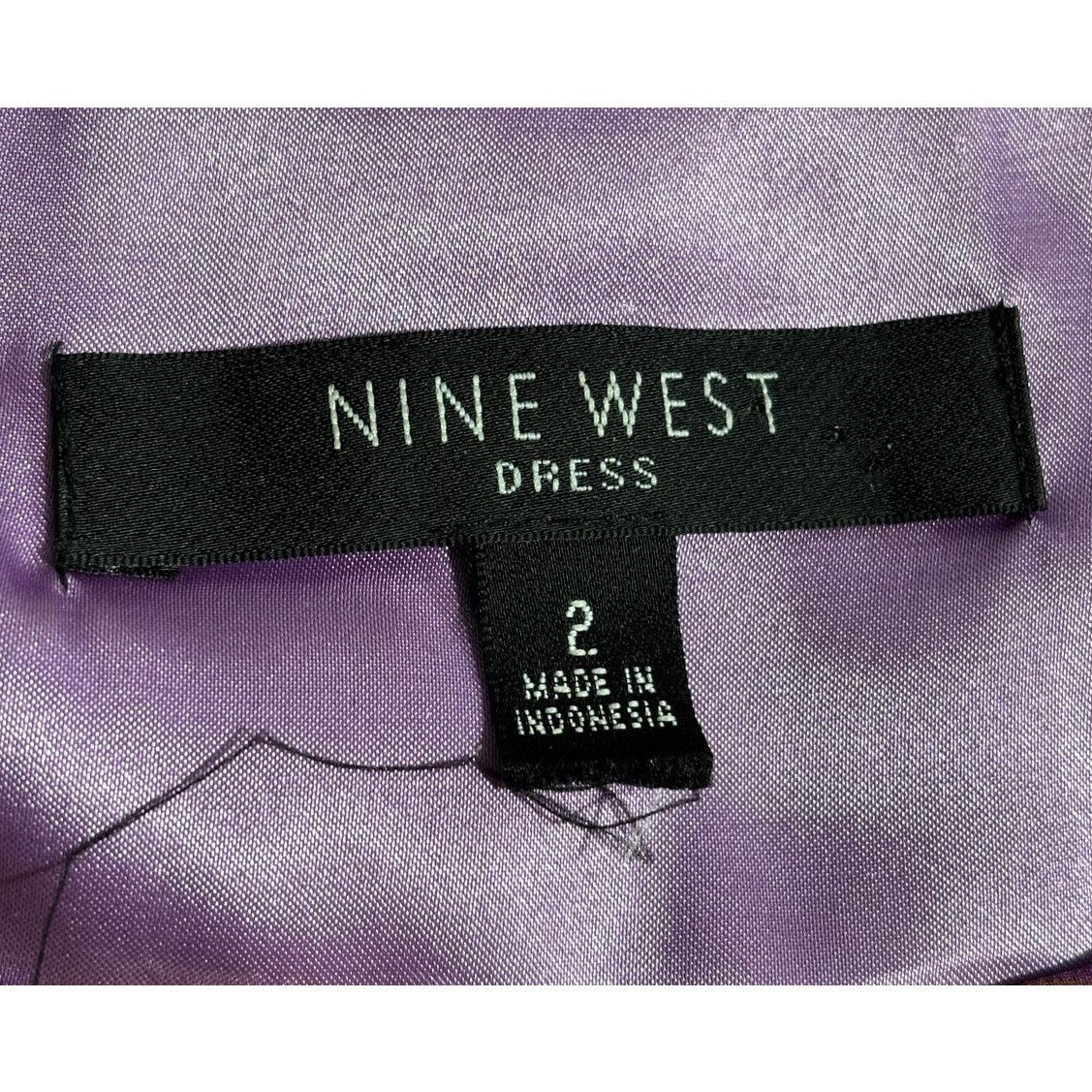 Nine West Size 2 | NINE WEST Women’s Lilac Print Chiffon Halter Dress Size XS / US 0-2 / IT 36-38 - 9 Thumbnail