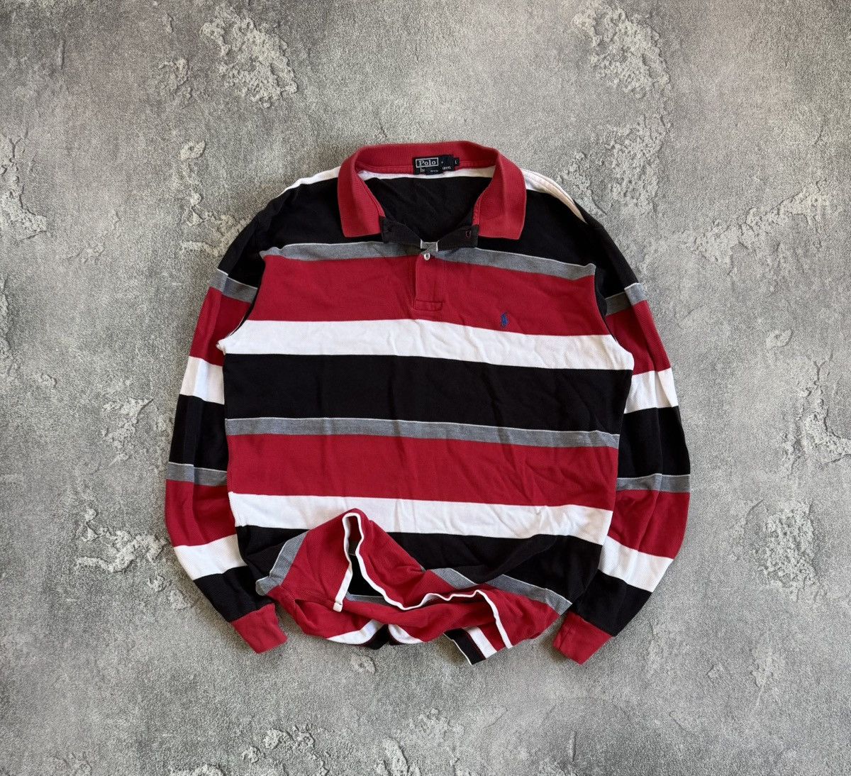 Streetwear × Stussy × Vintage Vintage Stussy Rugby Polo Striped
