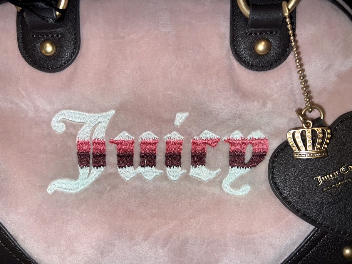 Juicy Couture Juicy Couture Velvet Velour Retro Satchel Bowler Hand Bag Size ONE SIZE - 3 Thumbnail