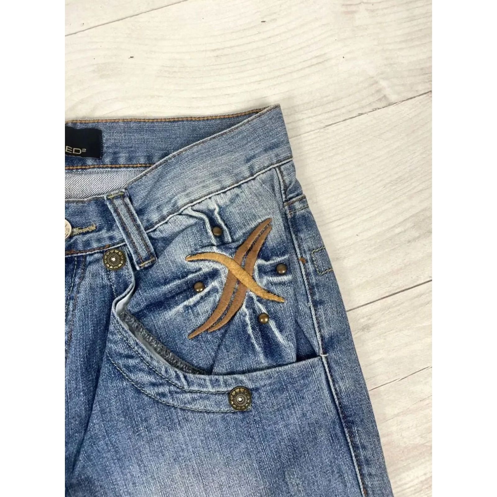 Dsquared2 Dsquared2 Jeans Baggy Logo Blue Size 29x34 90s Mens Size US 29 - 5 Thumbnail