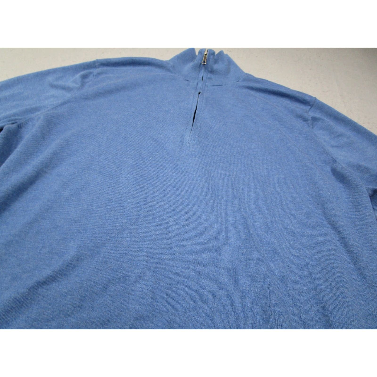 Brooks Brothers Brooks Brothers Sweater Men 2XL Blue Supima Cotton 1/4 Zip Pullover Knit Mens Size US XXL / EU 58 / 5 - 2 Thumbnail