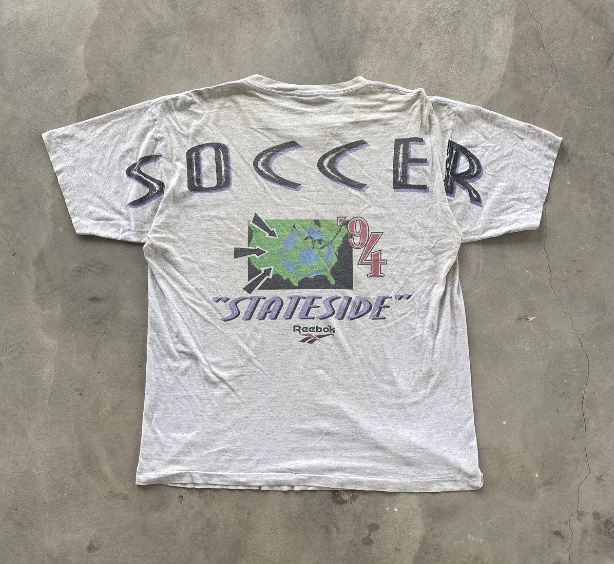 Reebok VINTAGE REEBOK OVERPRINT SOCCER TEE NON STOP Size US XL / EU 56 / 4 - 1 Thumbnail