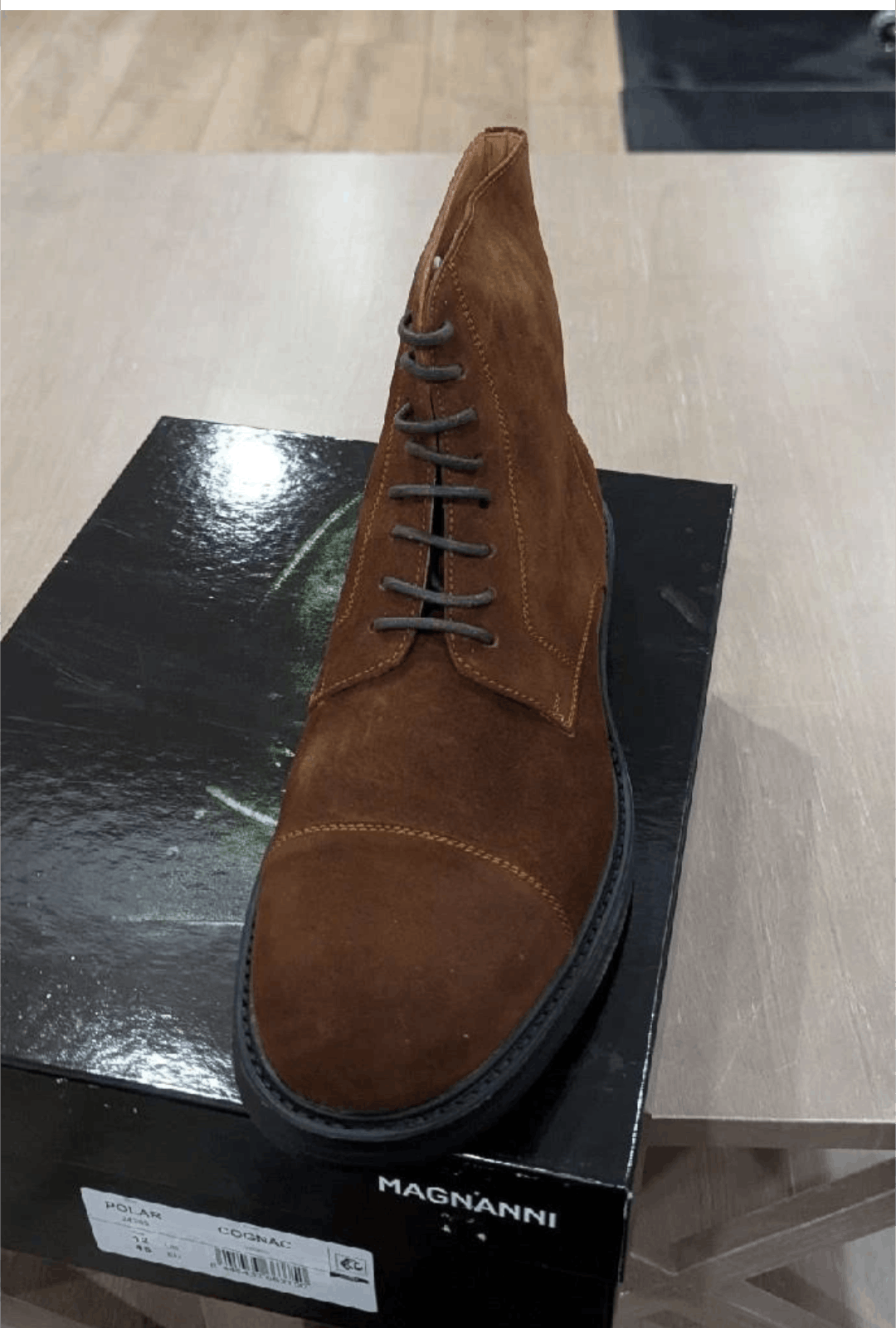 Magnanni Magnanni "Polar" Lace Up Suede Boots Cognac US 12 Size US 12 / EU 45 - 2 Thumbnail