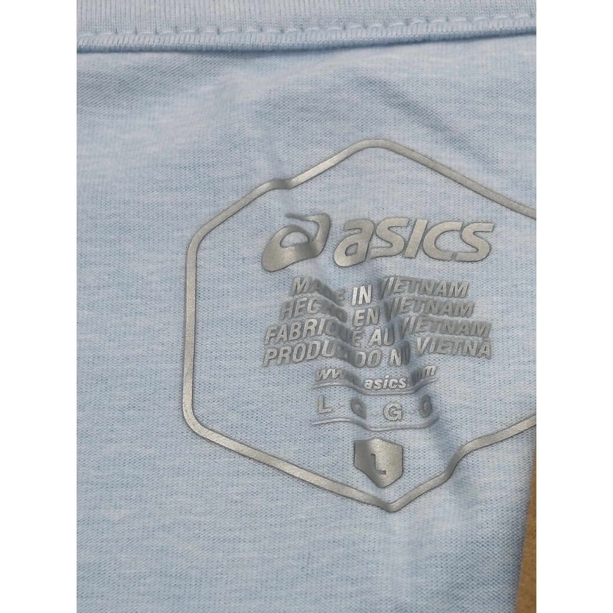 Asics ASICS Women's Long Sleeve Heather Top, Soft Sky Heather, Sz Size L / US 10 / IT 46 - 5 Thumbnail