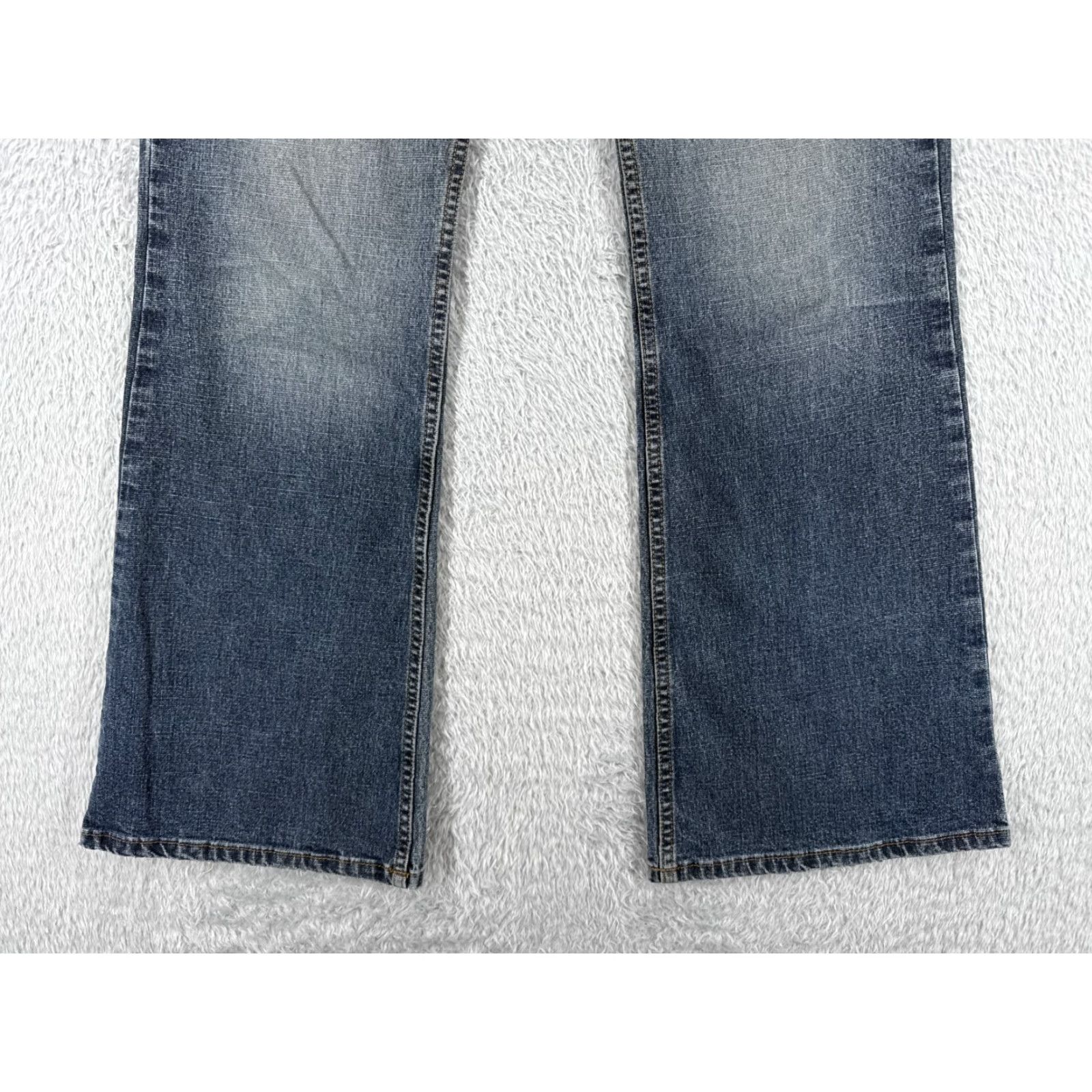 Vintage LEI Jeans Women 31 Blue Denim Flared Mid Rise 31x30 Pants Cotton Blend 5-Pocket Rock Vintage: No Size 24" / US 00 / IT 34 - 2 Thumbnail