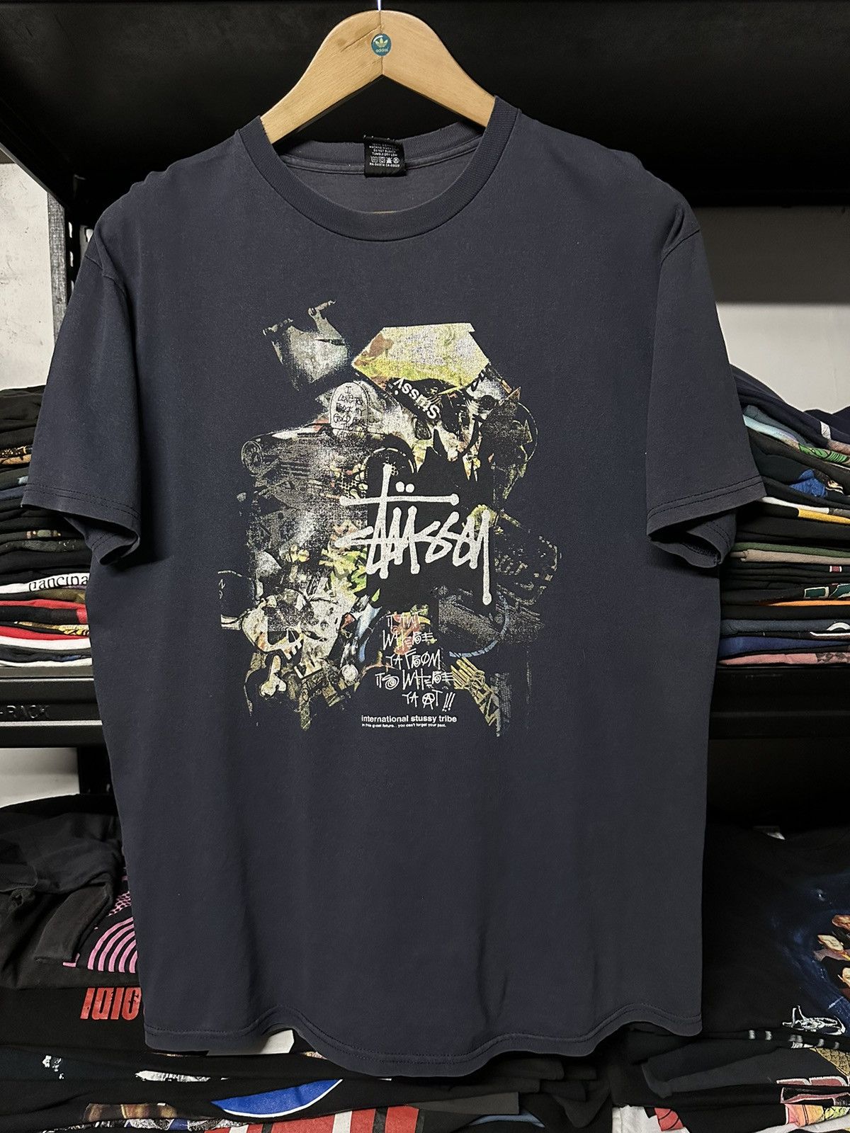 Stussy × Vintage Vintage Stussy International Tribe Distressed Tee Size US L / EU 52-54 / 3 - 1 Thumbnail