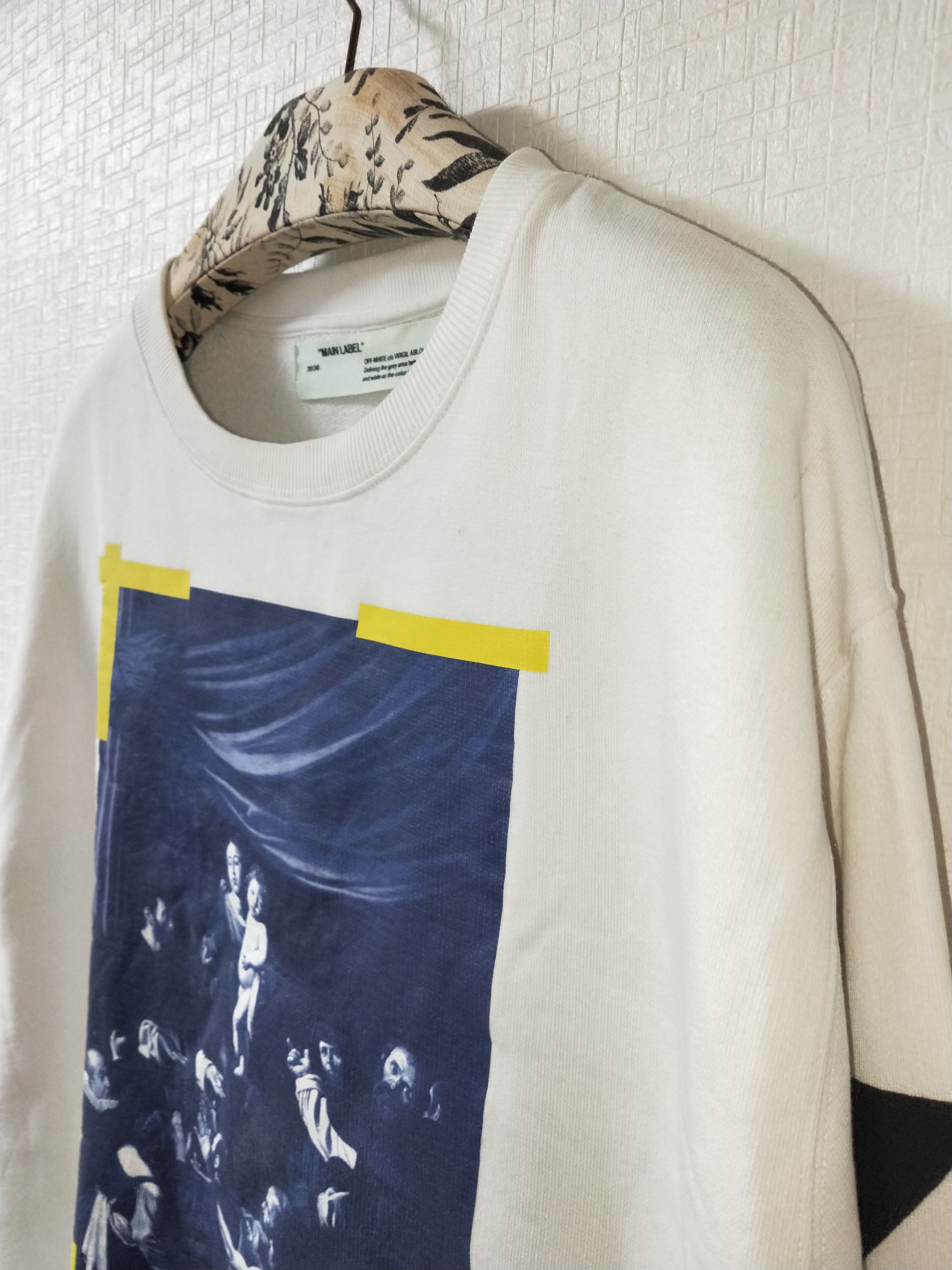 Off-White Off-White Diagonal Caravaggio Sweatshirt Size US L / EU 52-54 / 3 - 3 Thumbnail