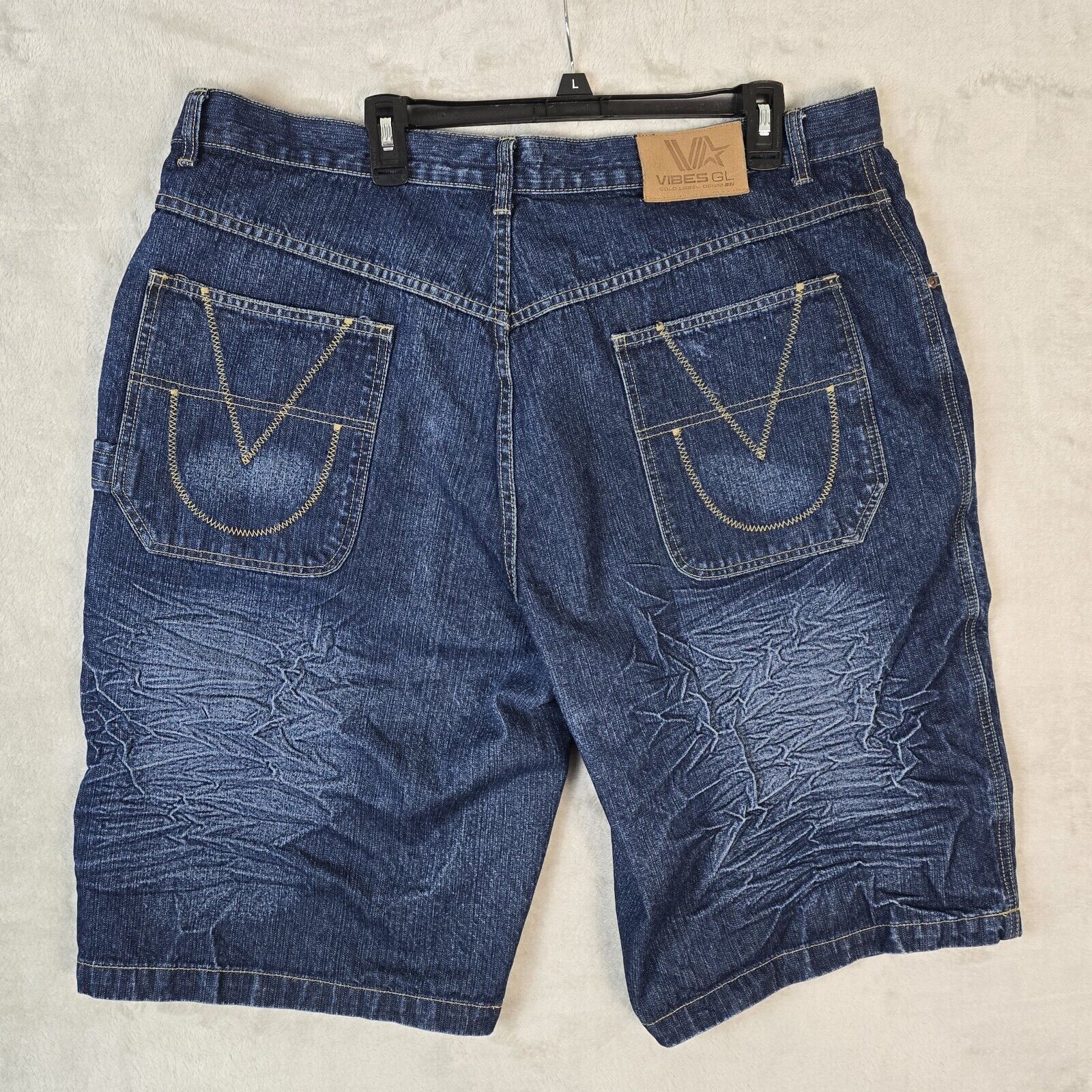 Other Vibes Gold Label GL Men's Denim Shorts 42 Skater Y2K Baggy Size US 42 / EU 58 - 2 Thumbnail