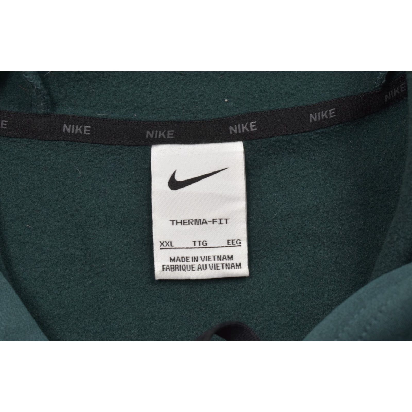 Nike VINTAGE Nike Therma-FIT Hoodie XXL Dark Green Big Swoosh Pullover Mens Training Sweatshirt Size US XXL / EU 58 / 5 - 6 Thumbnail