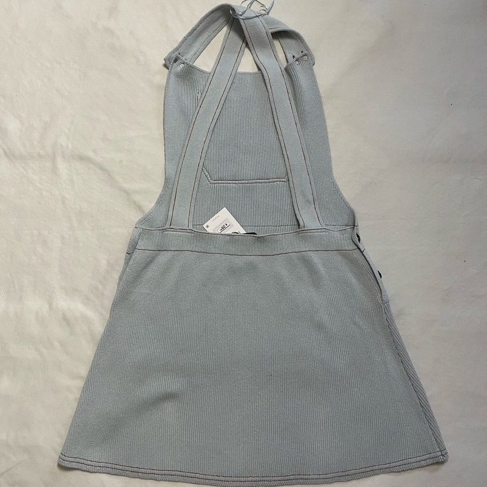 Zara NWT New Zara KNIT OVERALL Baby Blue DRESS Size L Size L / US 10 / IT 46 - 7 Thumbnail