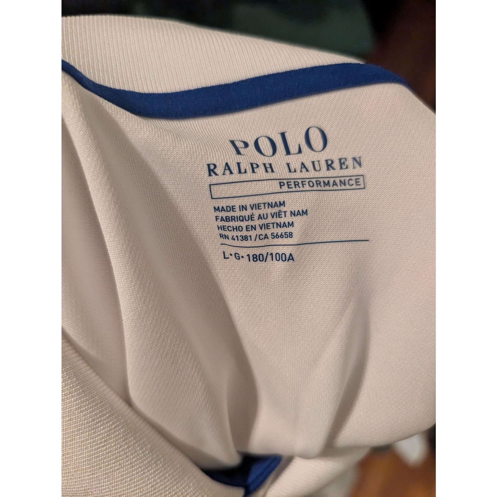 Ralph Lauren Polo Ralph Lauren Performance Polo White Mens L Size US L / EU 52-54 / 3 - 5 Thumbnail