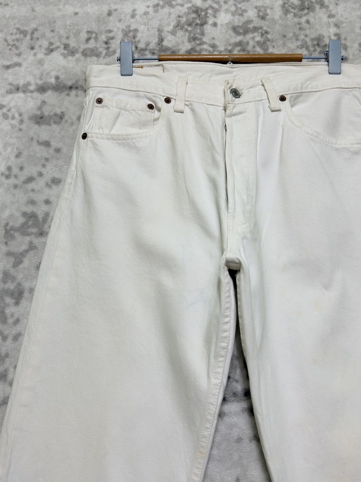 Levi's Levi’s 501 Original White Straight Leg Button Fly Denim Size US 31 - 4 Thumbnail
