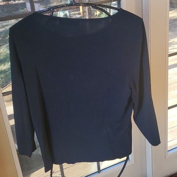 Vintage Robbie Bee Knitwear Black Sequins Winter Snowman Slinky Cock Size M / US 6-8 / IT 42-44 - 4 Thumbnail