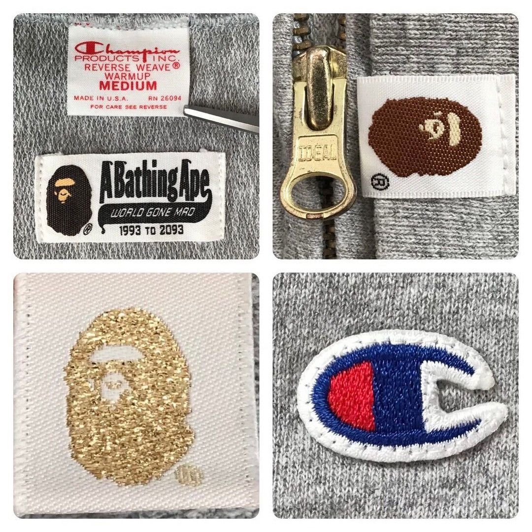 Bape × Champion BAPE × CHAMPION BAPE logo zip hoodie a bathing ape Size US M / EU 48-50 / 2 - 7 Thumbnail