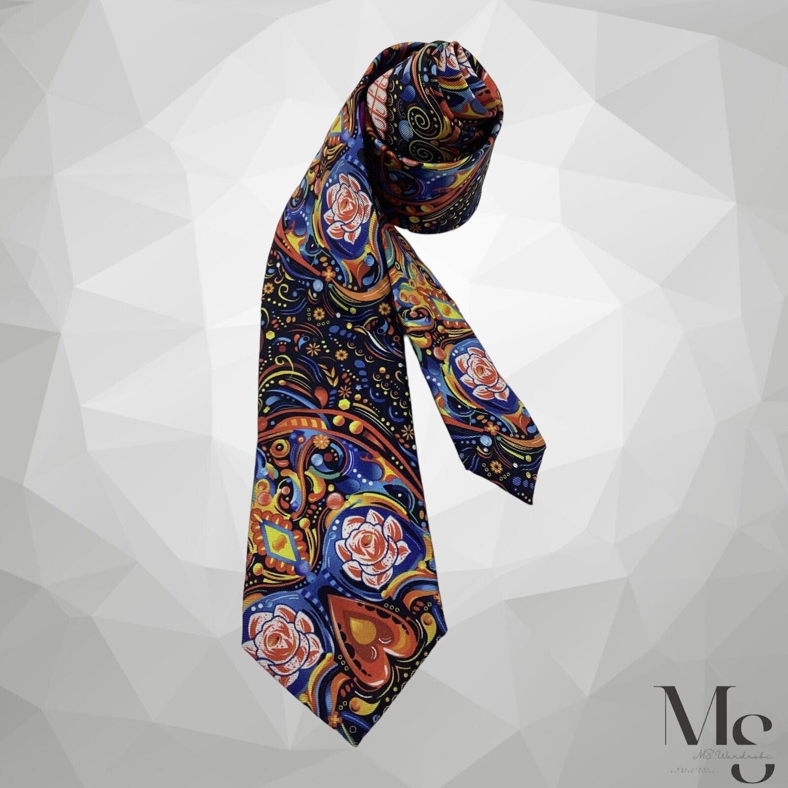 Eton ETON Multicolor Art Print Luxury Silk Tie Made in Italy W: 2 Size ONE SIZE - 1 Thumbnail
